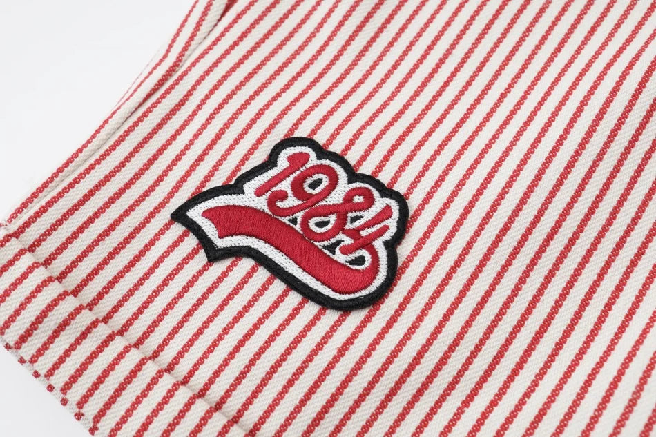 Family Matching Pinstripe Denim Patch Outfits – Baby Girl, Boys & Kids Clothing Set