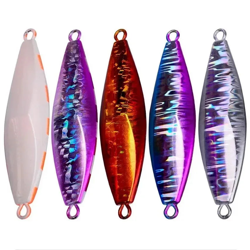 1pcs Glowing Metal Jig Fishing Lure Bionic Sea Bait With Realistic Action Durable Slow Pitch Jig For Nighttime Catches