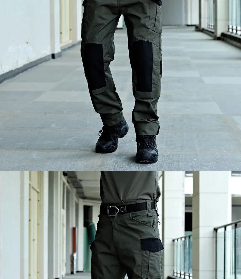Military Tactical Cargo Pants Men Army Training Trousers Casual Multi Pockets Wear-Resistant Waterproof Pant Male Hiking Pants