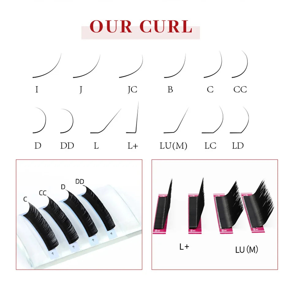 NEW Brown 4D W-Shaped Eyelashes Extension Premium Premade Volume Fan Eyelash Bloom Automatic Flowering Clover Makeup Fake Lashes
