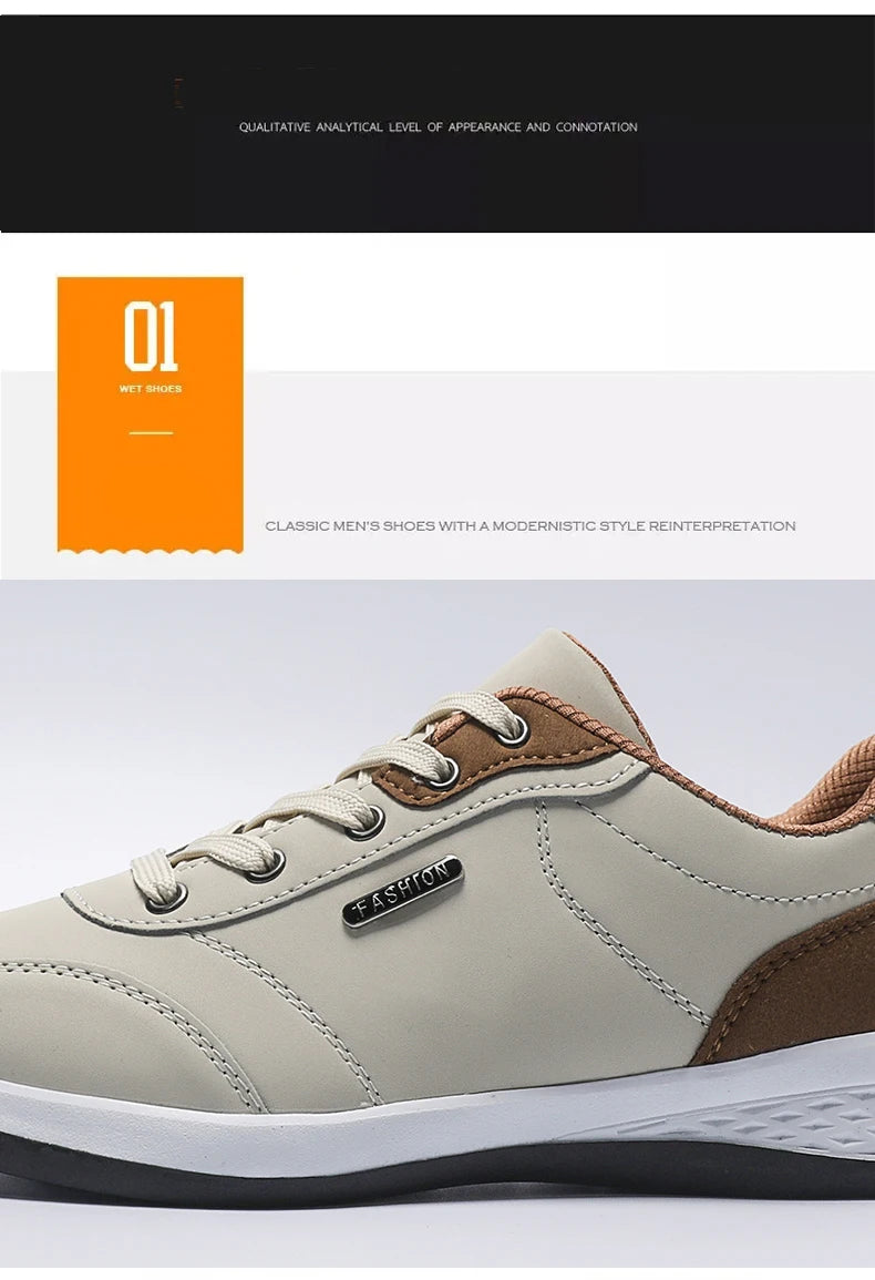 Pu Leather Men Shoes Sneakers Trend Casual Skateboarding Shoes Male Sneakers Non-slip Footwear Men Vulcanized Shoes Men Sneaker