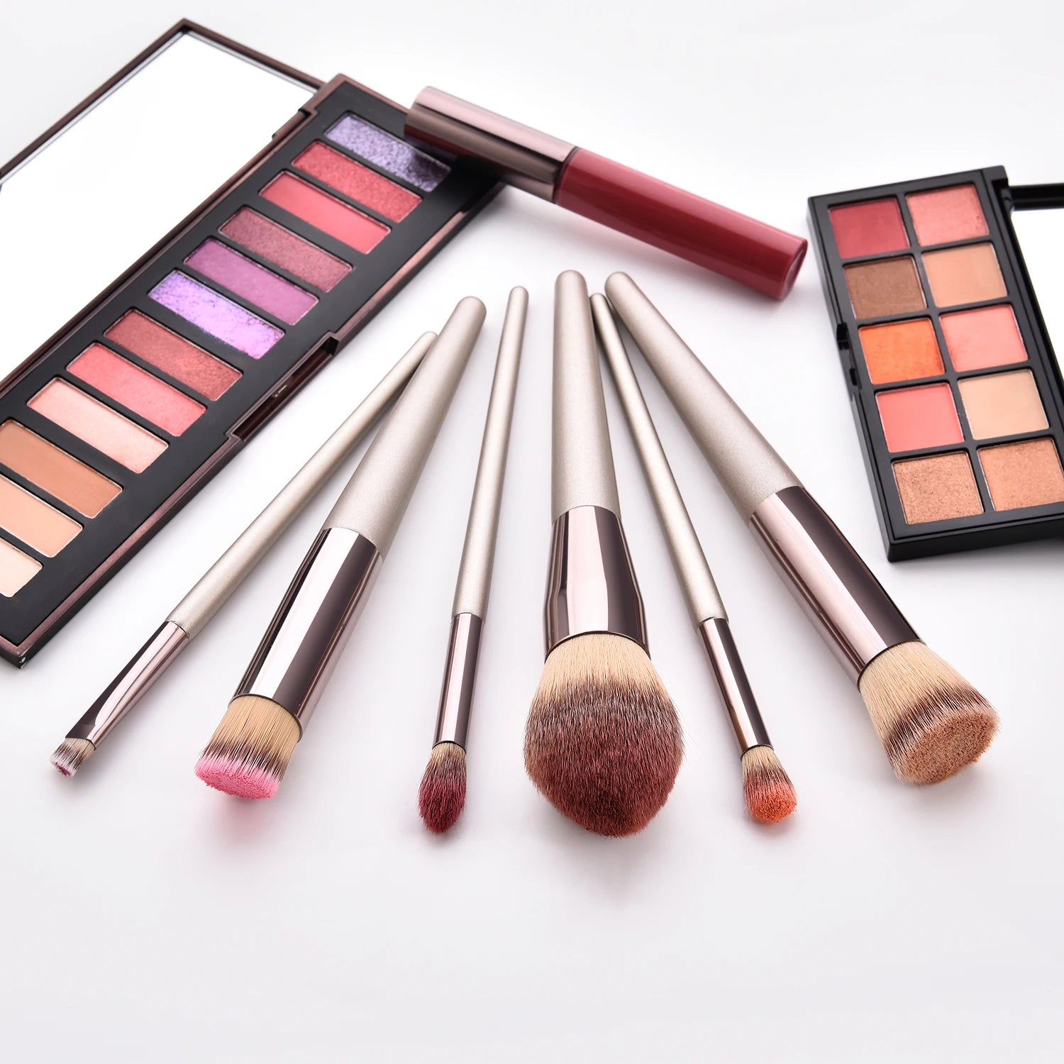 Hot Champagne Makeup Brushes Set for Women Cosmetic Foundation Powder Blush Eyeshadow Kabuki Blending Make Up Brush Beauty Tools