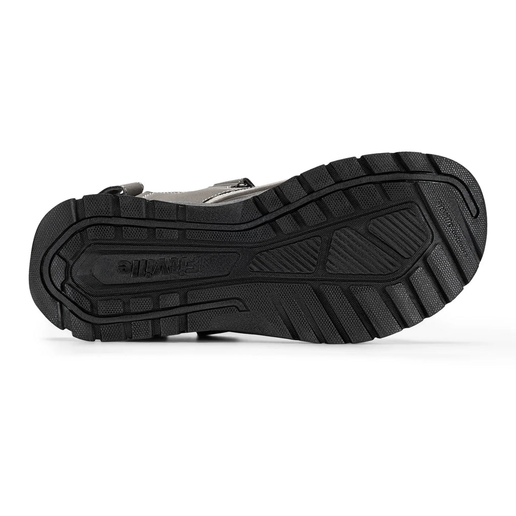 FitVille Mens Sandal Wide Toe Box Walking Athletic Sandals For Men With Arch Support Cushion Slip-Resistant Beach Sandals