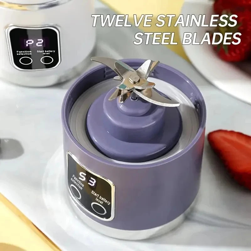 Portable Handheld Juicer Blender, USB Rechargeable Juice Maker for Smoothies Milkshakes Fresh Fruit Juices
