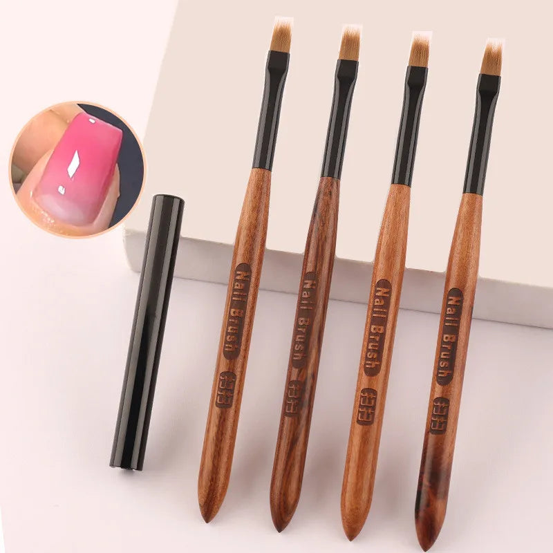 Gradient Nail Art Brush Acrylic Nail Ombre Pen DIY UV Gel Brushes Painting Drawing Flowers Nails Brush Manicure Tools for Salon