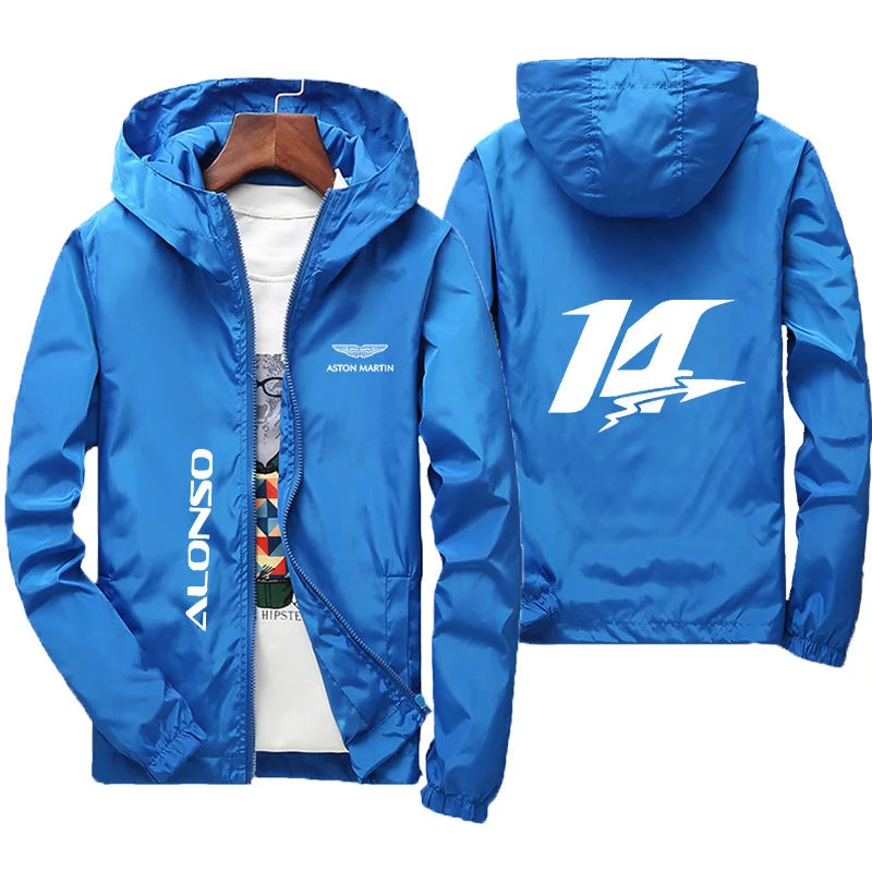 2026 new Aston Martin racing spring and autumn zipper jacket, unisex windproof jacket, casual fashion hooded jacket