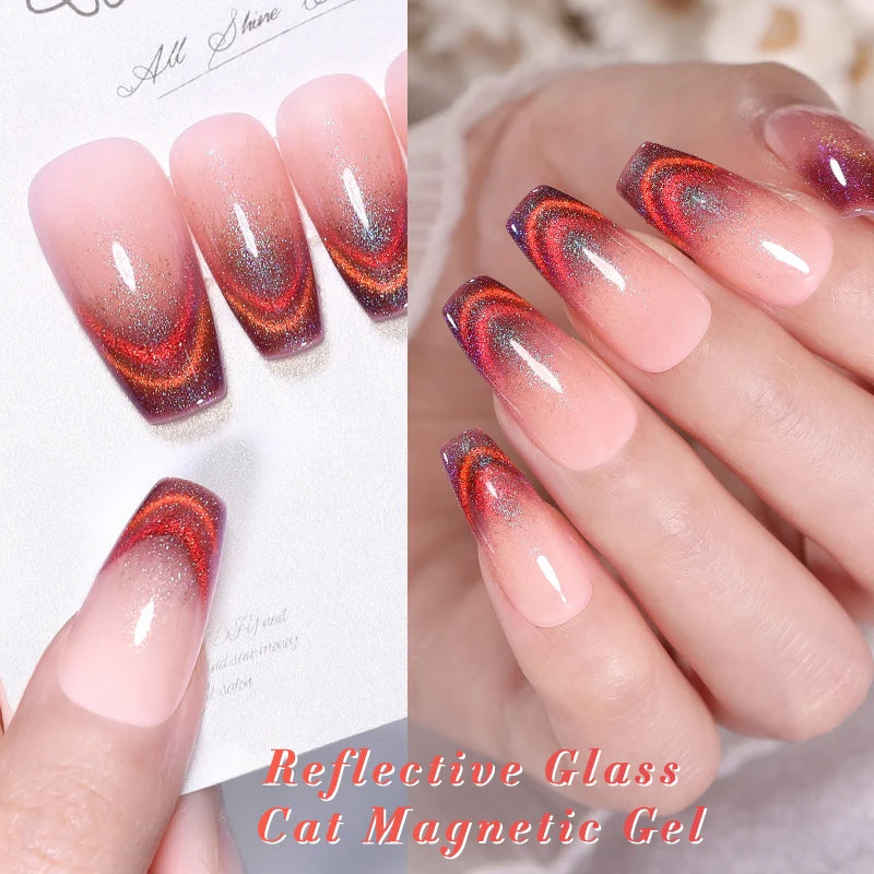BORN PRETTY Super Holos Cat Magnetic Nail Gel Polish for Nails 10ml Soak Off Holographics Laser Gel Polish Auroras Glimmer Nails