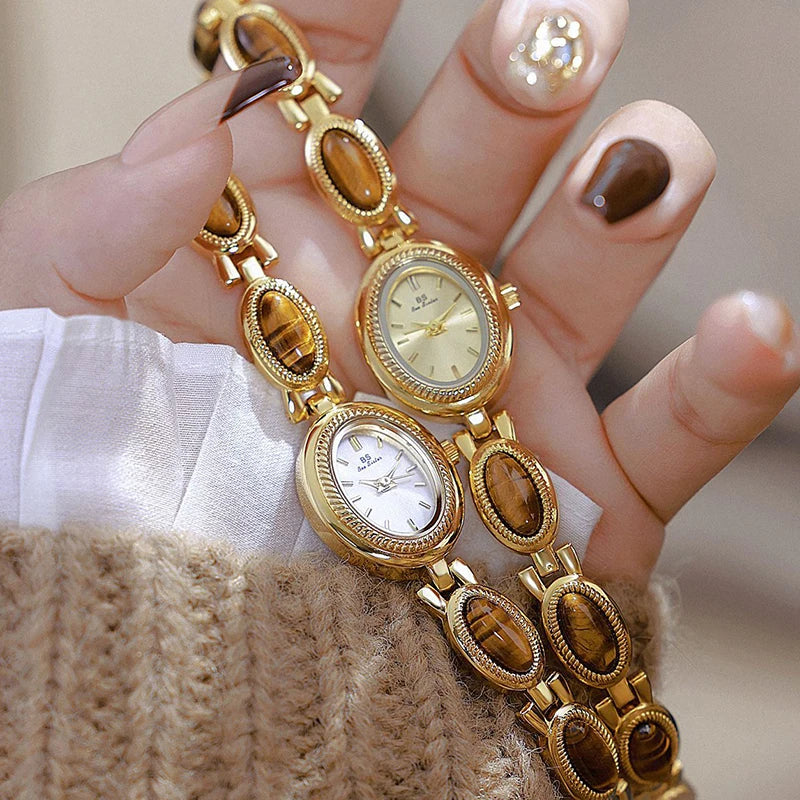 Women Bracelet Watches For Ladies Wrist Watches 2025 Top Brand Luxury relogio feminino Gold Oval Rhinestone dropshipping Fashion