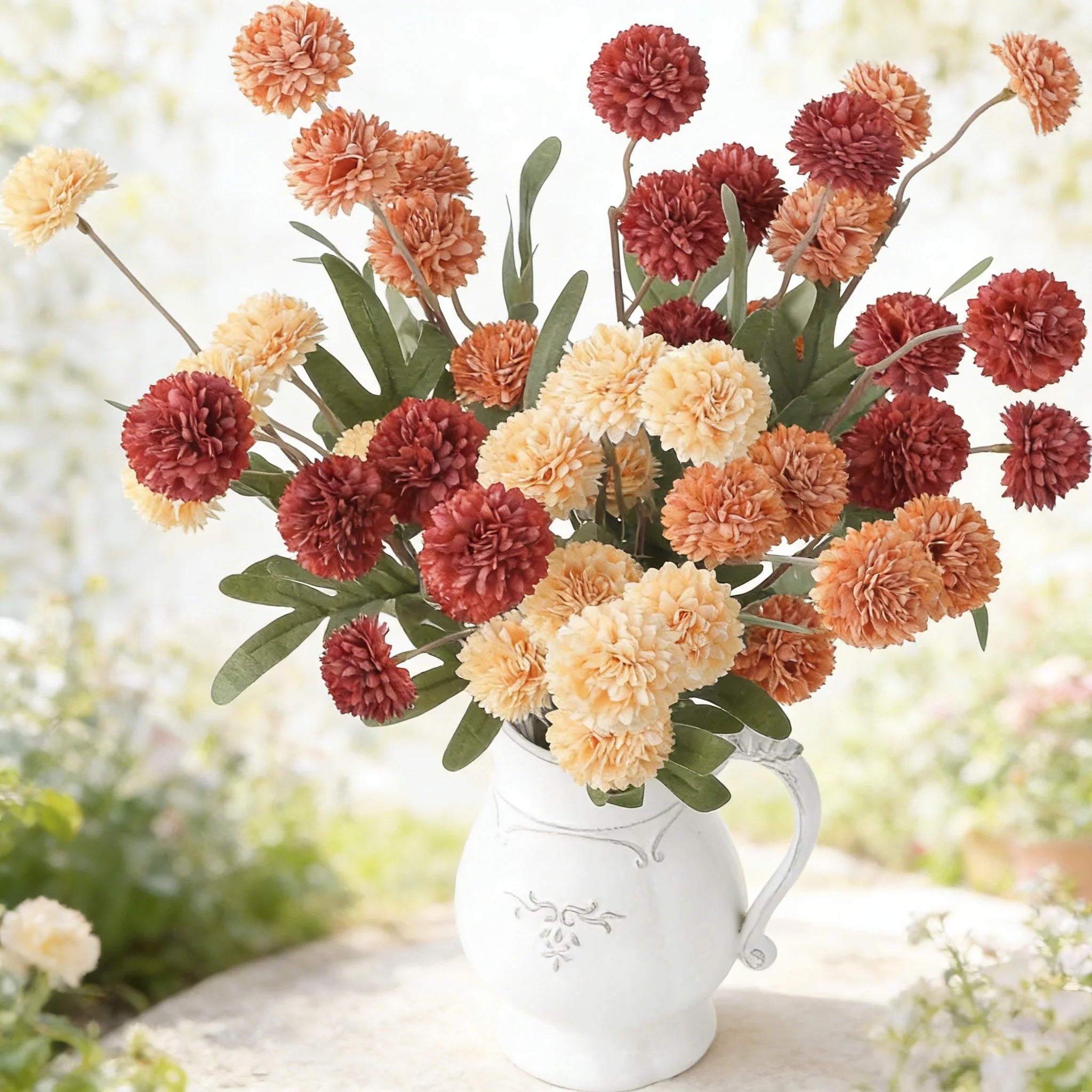 1Pcs Artificial Flowers Bouquet 51CM Hydrangea Fake Flowers for Home Decor Gardern Wedding Decoration Valentine's Day Ornament