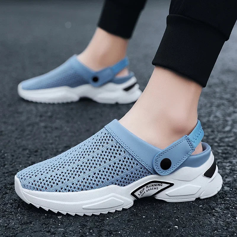 Men Sandals Platform Sandals Designer Mesh Mules Breathable Padded Beach Slippers 2024 Slip on Lightweight Men Sneakers