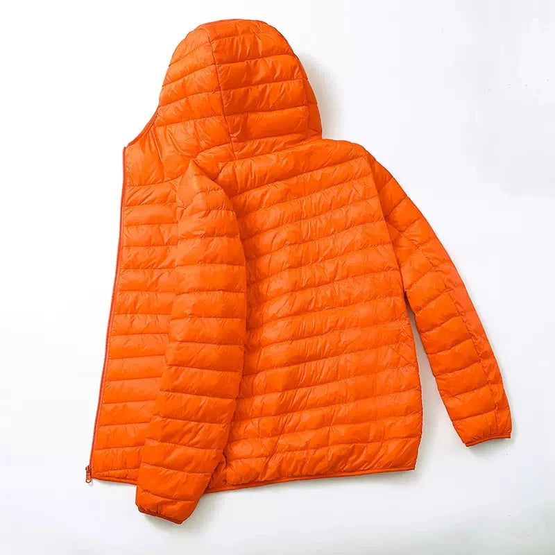 Fashion Brand Ultra Light Duck Down Jacket Mens Korean Streetwear Feather Coat Hooded Down Jacket Warm Men Clothes Spring Autumn