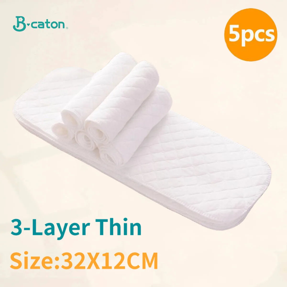 Reusable Cloth Diapers for Babies – 10pcs/5pcs Washable Ecological Cotton Nappies 3/6-Layer