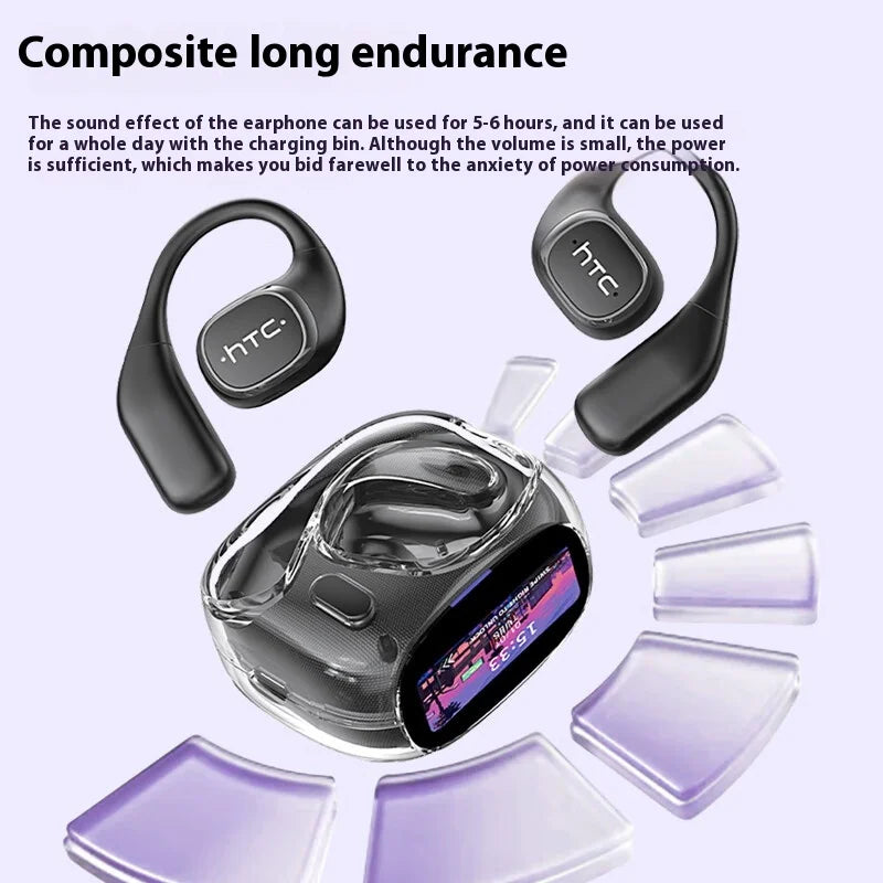 HTC AI Translation Earphones Microsoft Model High Definition Screen 48H long Battery Endurance Wireless Bluetooth Office Gift