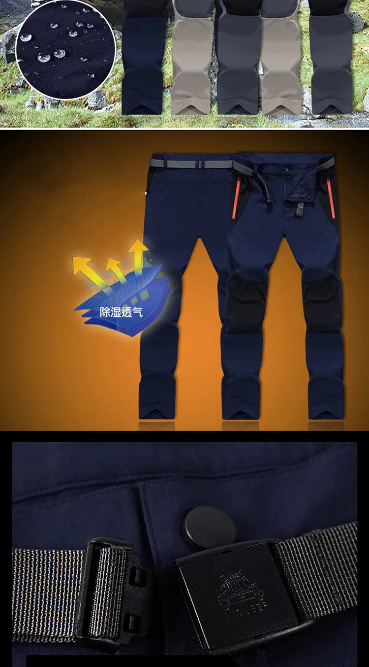Tactical Waterproof Cargo Pants Men Summer Quick Dry Long Trousers Male Outdoor Sport Trekking Camping Fishing Pants Size M-4XL