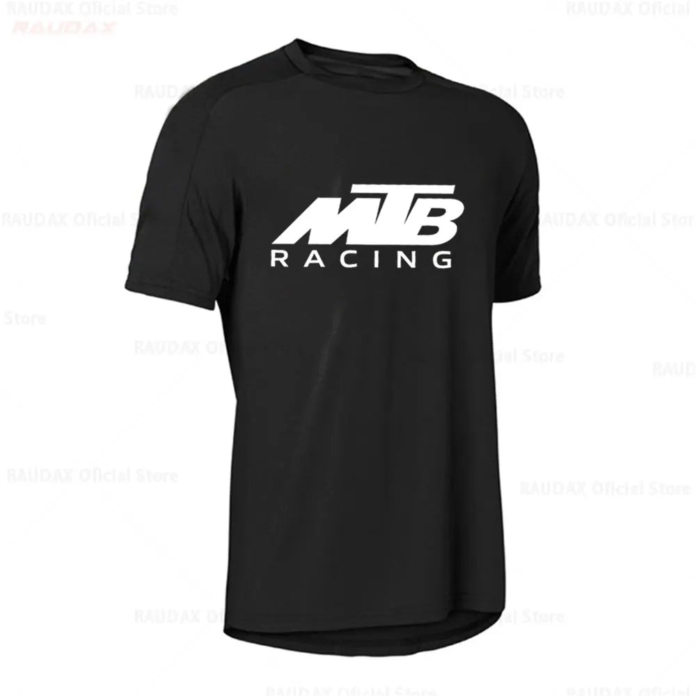 Raudax-Quick Dry Bicycle Jersey For Men, Motocross Downhill Jersey, Mountain Bike, Short Sleeves, Enduro