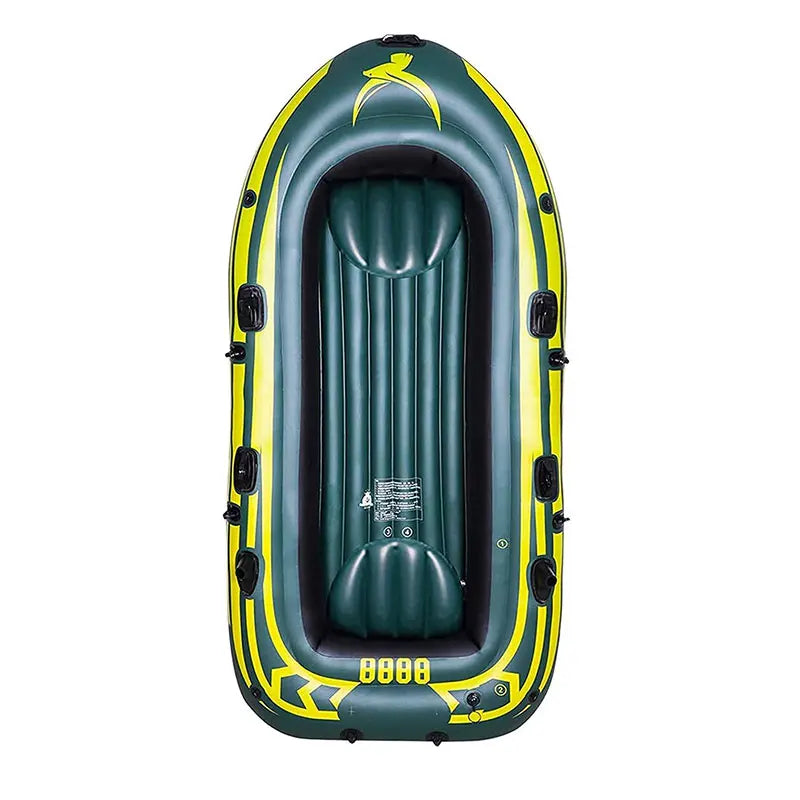 4-Person Foldable Inflatable Boat With Air Pump Paddle Thickened PVC Aluminium Material Sports Rescue Purposes Lake Exploration