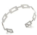 Stainless Steel Crystal Bracelet Bangle – Elegant 3-Stone Fashion Jewelry