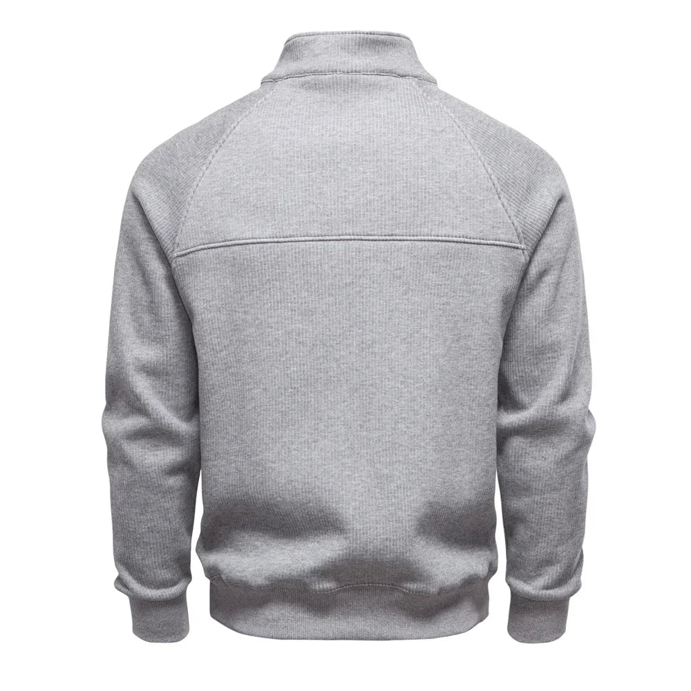 AIOPESIN Brand Men Winter Thermal Sweater Cotton Zipper Slim Fit Thermal Underlayer Top Luxury Soft Shell Pullover Sweatshirt