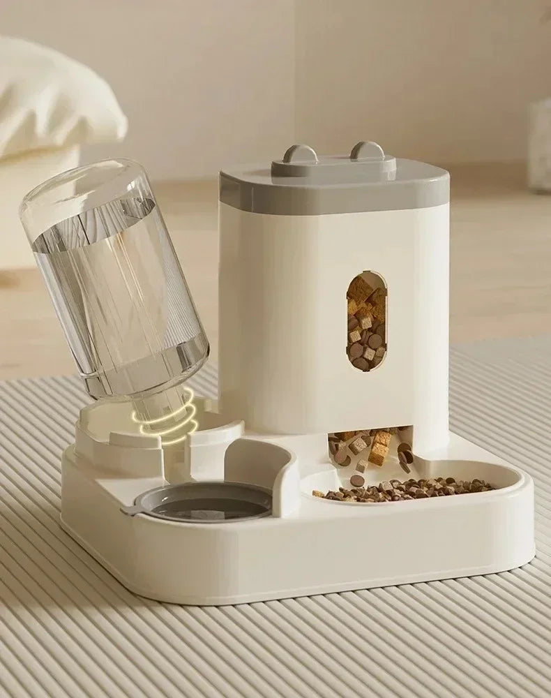 Automatic Pet Feeder with Water Fountain – Dog & Cat Food Bowl