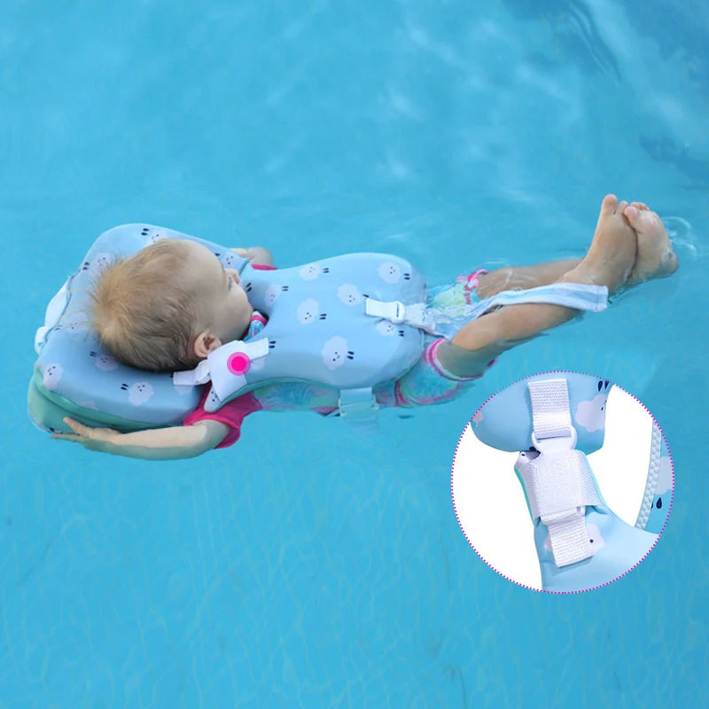 Newborn non inflatable buoyancy swim vest Professional baby neck protection swimming vest Anti rollover baby buoyancy swimsuit