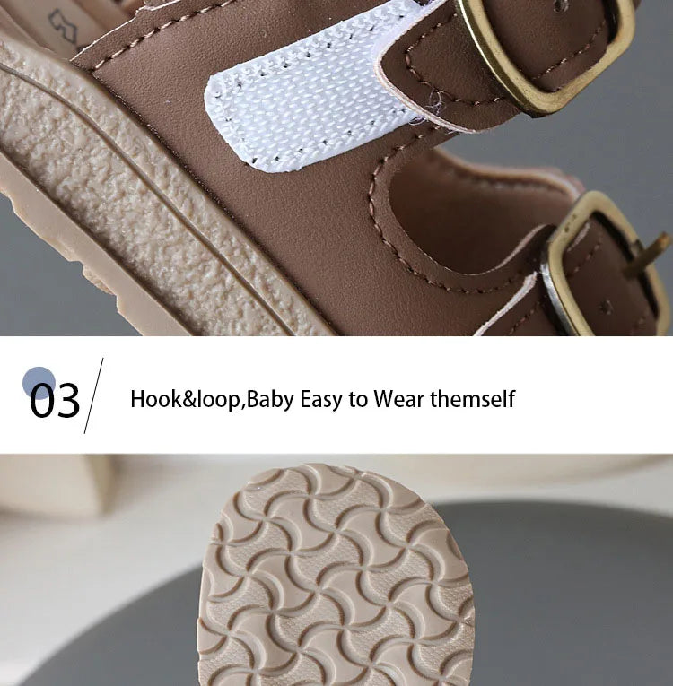 Korean Style Sport Sandal for Children Summer Toddler Shoes Soft-soled Non-slip Student Beach Sandals for Kids Boys Girls H05303