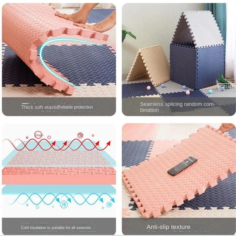 Baby Foam Play Mat 12pcs – Interlocking Puzzle Floor Tiles 30x30cm Soft Kids Carpet