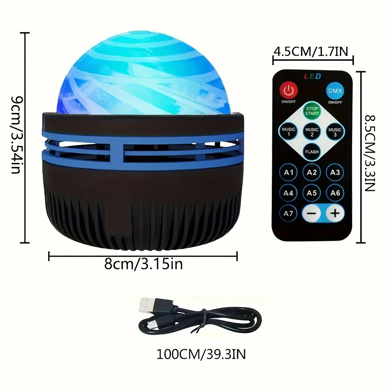 Proyector LED Cielo Estrellado con Aurora Boreal y Control Remoto