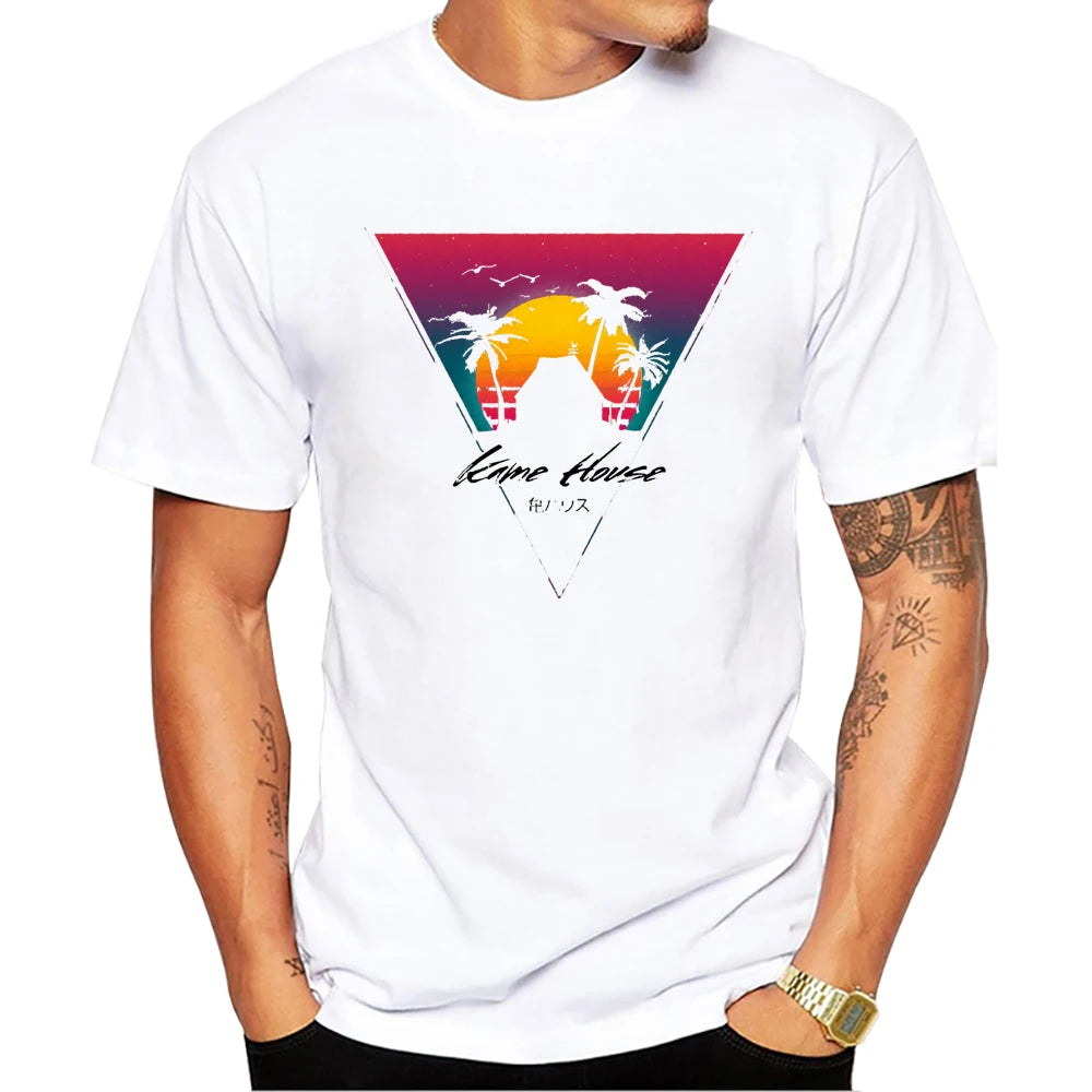 TEEHUB Kame House Print T-Shirt Fashion Cool O-neck Hattori Hanzo Men's T Shirt Short Sleeve Casual Men Clothing