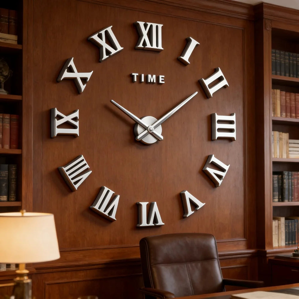 New Modern Design Large Wall Clock 3D DIY Quartz Clocks Fashion Watches Acrylic Mirror Stickers Living Room Home Decor Horloge