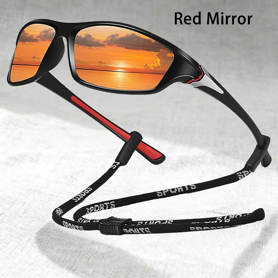 With Chain Vintage Metal Decoration Fishing Cycling Sports Eyewear Men Women Running Mountaineering Fashion Sport Sun Glasses