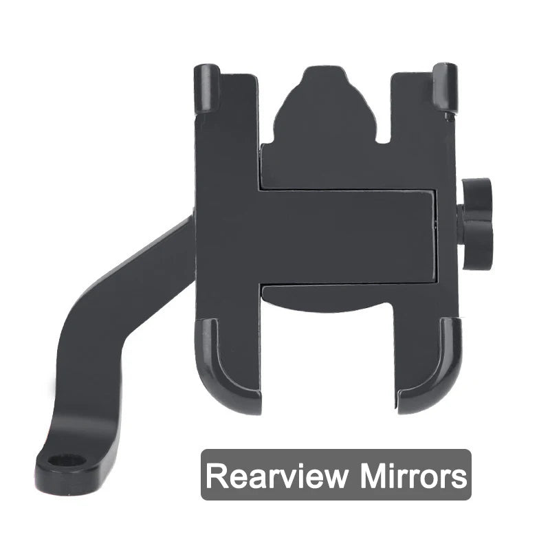 Motorcycle Mobile Phone Holder for iPhone Xiaomi Universal Rearview Mirror Handlebar Holder Bicycle Cycling Aluminum Alloy Stand