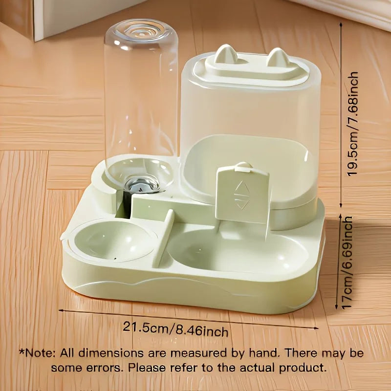 2-in-1 Large Pet Feeder & Water Dispenser – Food & Water Bowl Combo