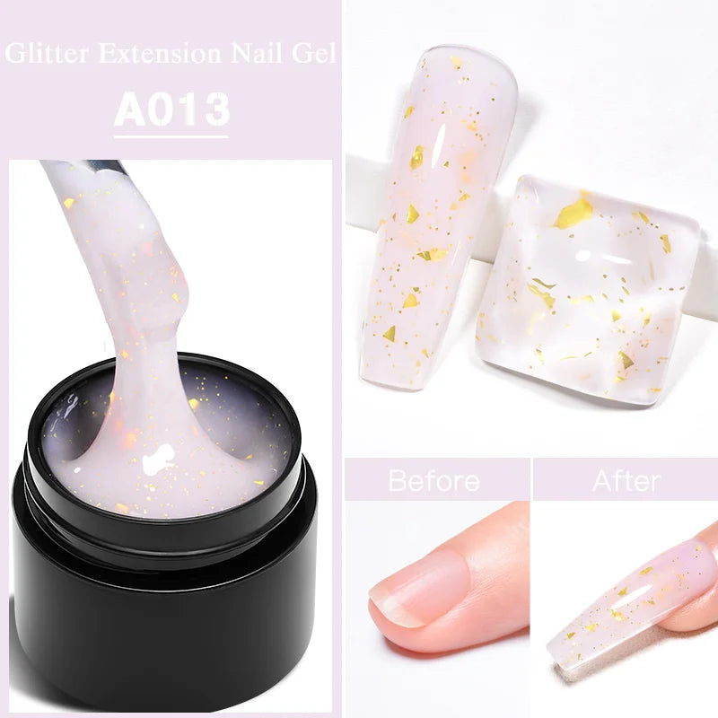 MEET ACROSS 8ml Pearl Shell Thread Gel Nail Polish 3D Semi Permanent Soak Off UV Gel Nail Art Varnish For Nails Manicure DIY