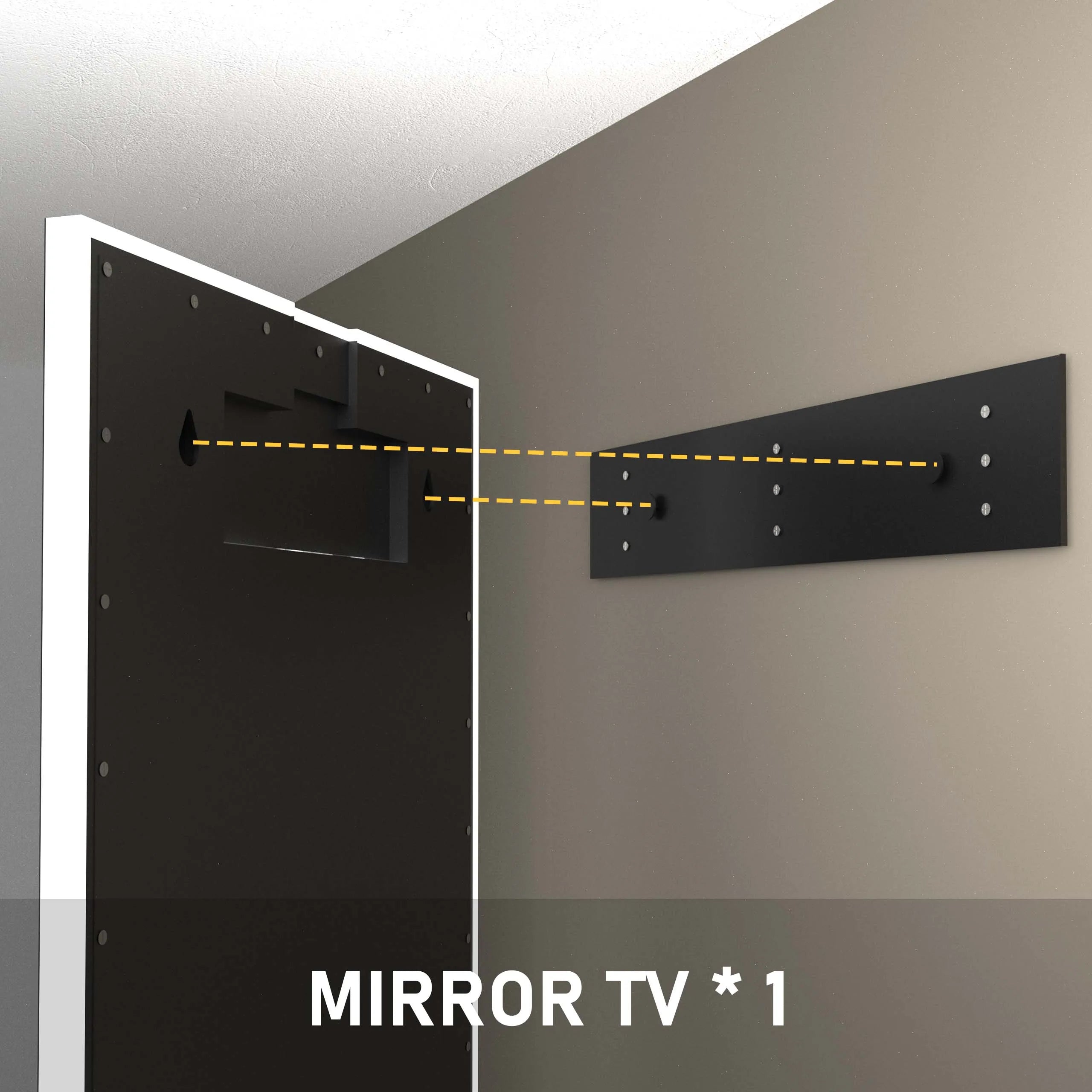 Smart Lighted Mirror With Touch Screen TV Tri-color Adjustable Light 2 in 1 Mirror TV Ideal for Hotels and RV