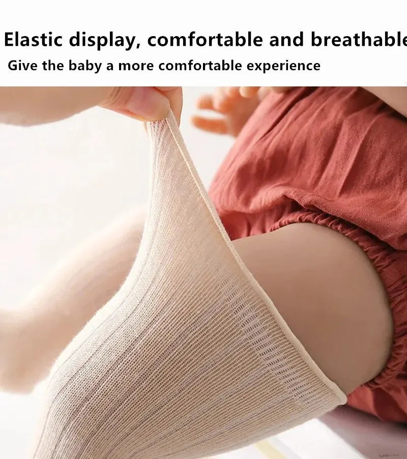 Baby Girls Lace Knee High Socks – 3 Pairs Frilly Ruffle Cotton Long Socks for Newborns & Infants