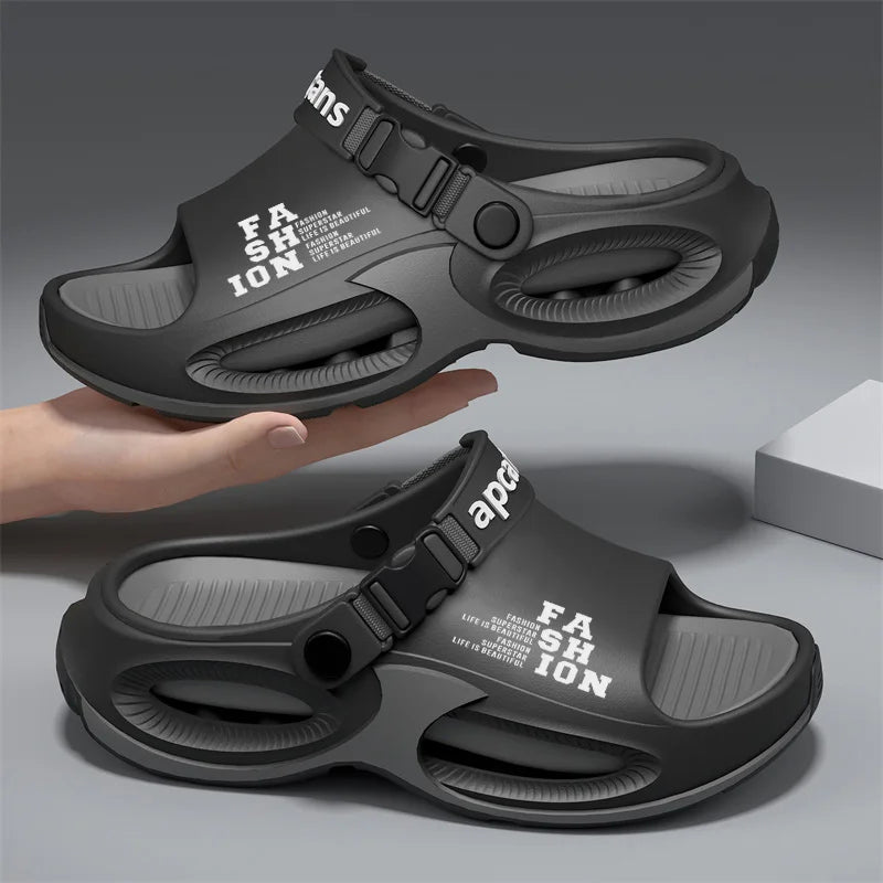 2025 Men's Beach Slippers Outdoor Sandals Comfortable Soft Sole EVA Slide Clogs Casual Shoes Men Women Beach Sandals Big Size