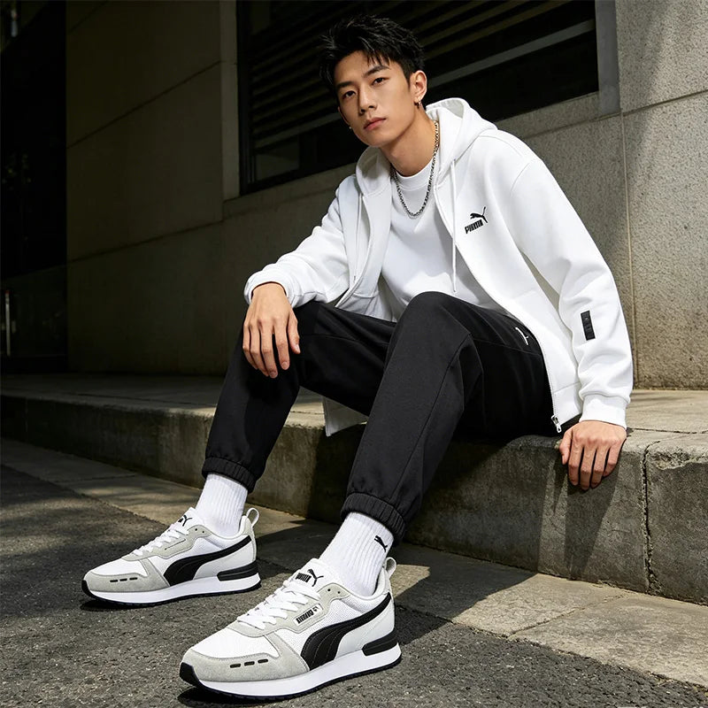 2026 New Puma organial  Men's And Women's Casual Shoes  Equipped with a SoftFoam+ insole R78 Retro Low-Top Sneakers 373117-02