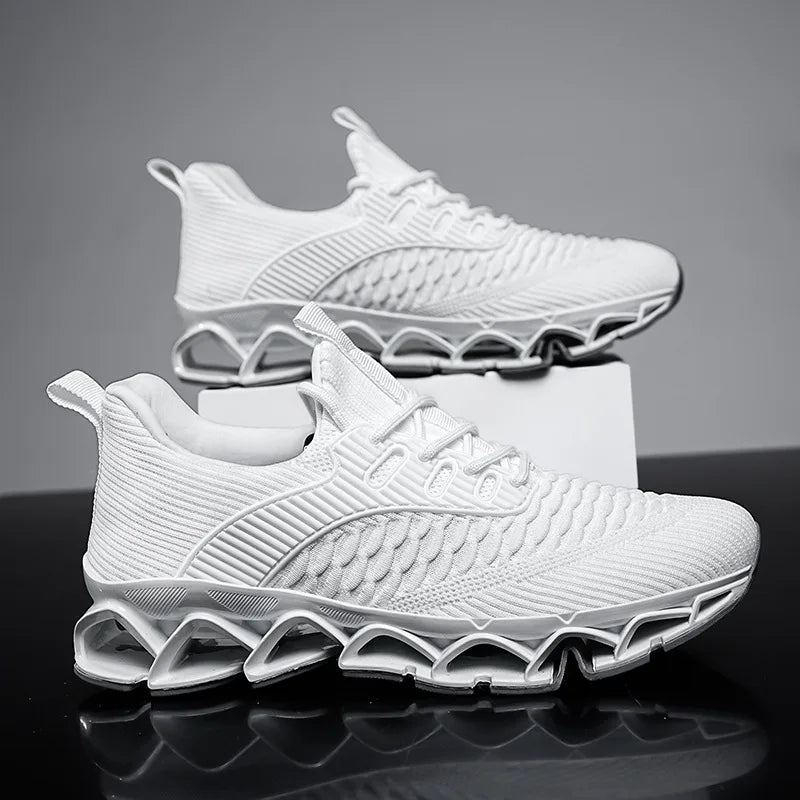 1 Pair Large Size Running Shoes for Men Antiskid Damping Cool Outsole Walking Trekking Leisure Summer Running Zapatills Sneakers