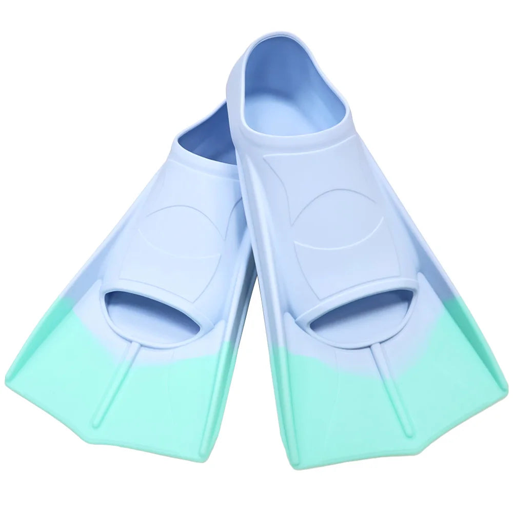 Silicone Fins Swim Training Snorkel Short Diving Flippers Frog Shoes Men Women Professional Breaststroke Freesnorkel Swimming