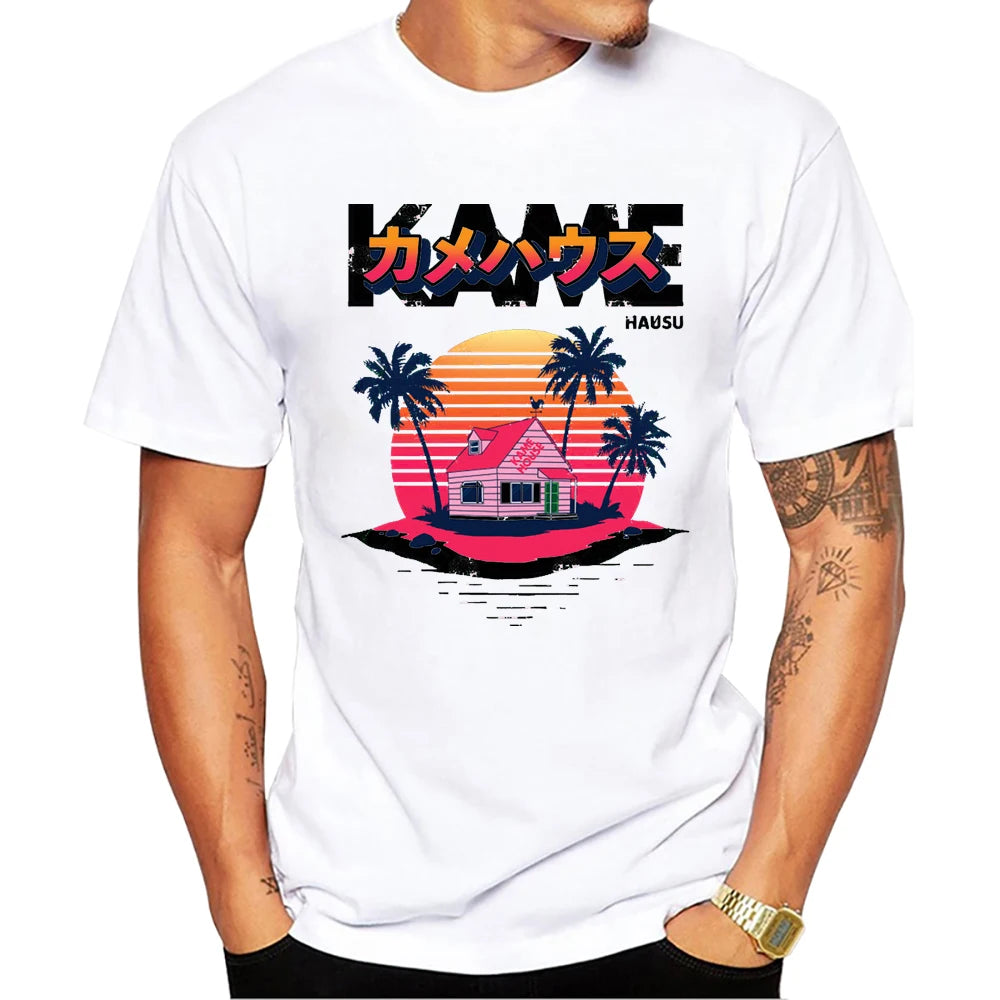 TEEHUB Kame House Print T-Shirt Fashion Cool O-neck Hattori Hanzo Men's T Shirt Short Sleeve Casual Men Clothing