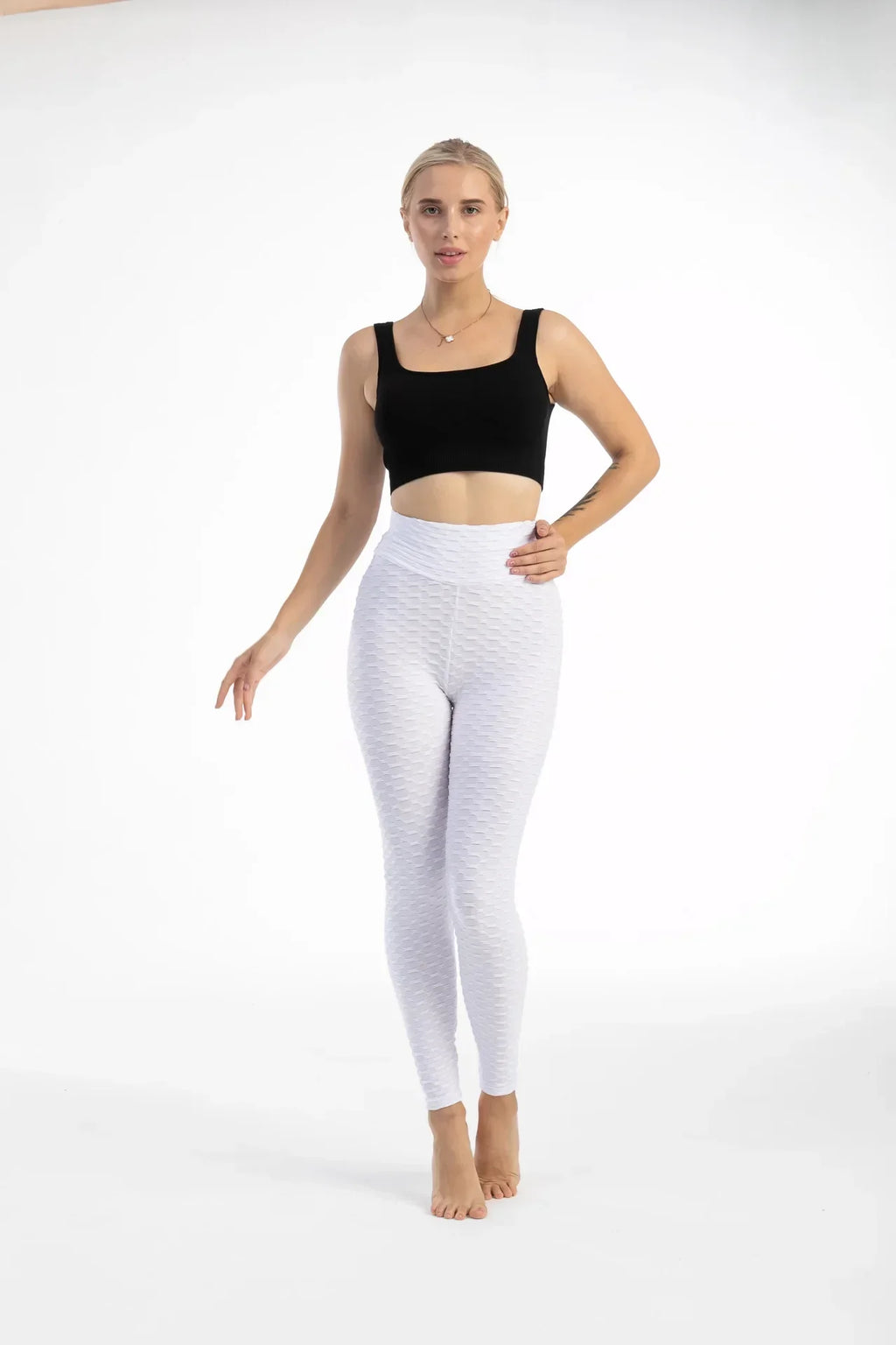 Women High Waist Bubble Leggings Seamless Yoga Leggings High Elastic Hip Liftting Gym Trainning Running Slim Fashion Pants