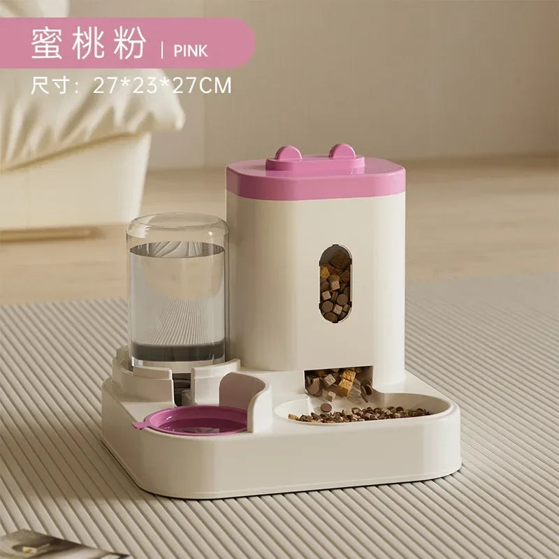 Automatic Pet Feeder with Water Fountain – Dog & Cat Food Bowl