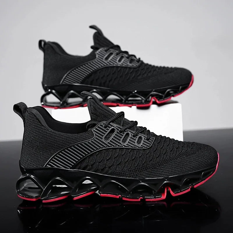 1 Pair Large Size Running Shoes for Men Antiskid Damping Cool Outsole Walking Trekking Leisure Summer Running Zapatills Sneakers