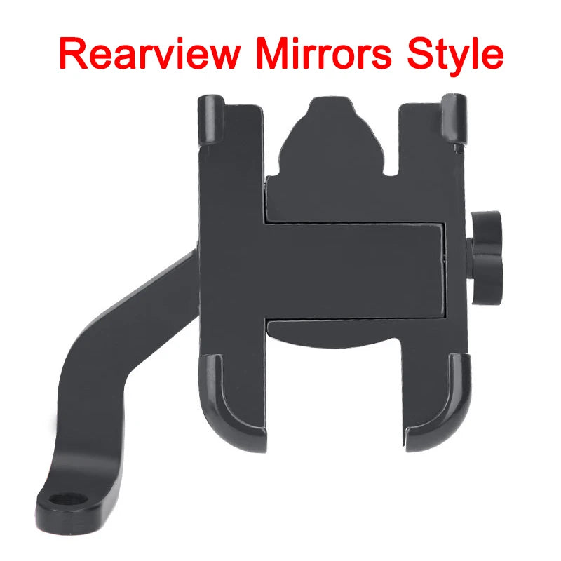 Motorcycle Mobile Phone Holder for iPhone Xiaomi Universal Rearview Mirror Handlebar Holder Bicycle Cycling Aluminum Alloy Stand