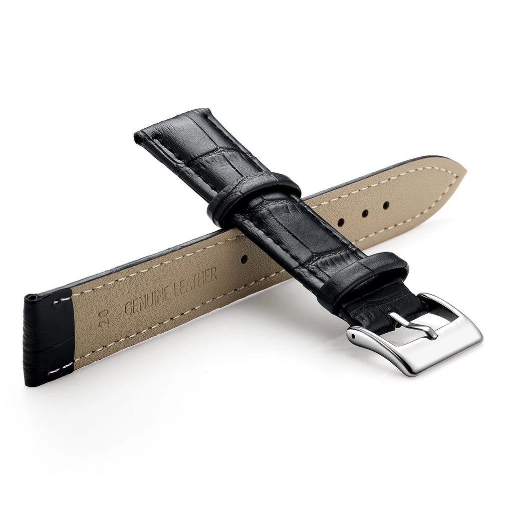 Premium Genuine Leather Watch Band – Multi-Size Wrist Strap