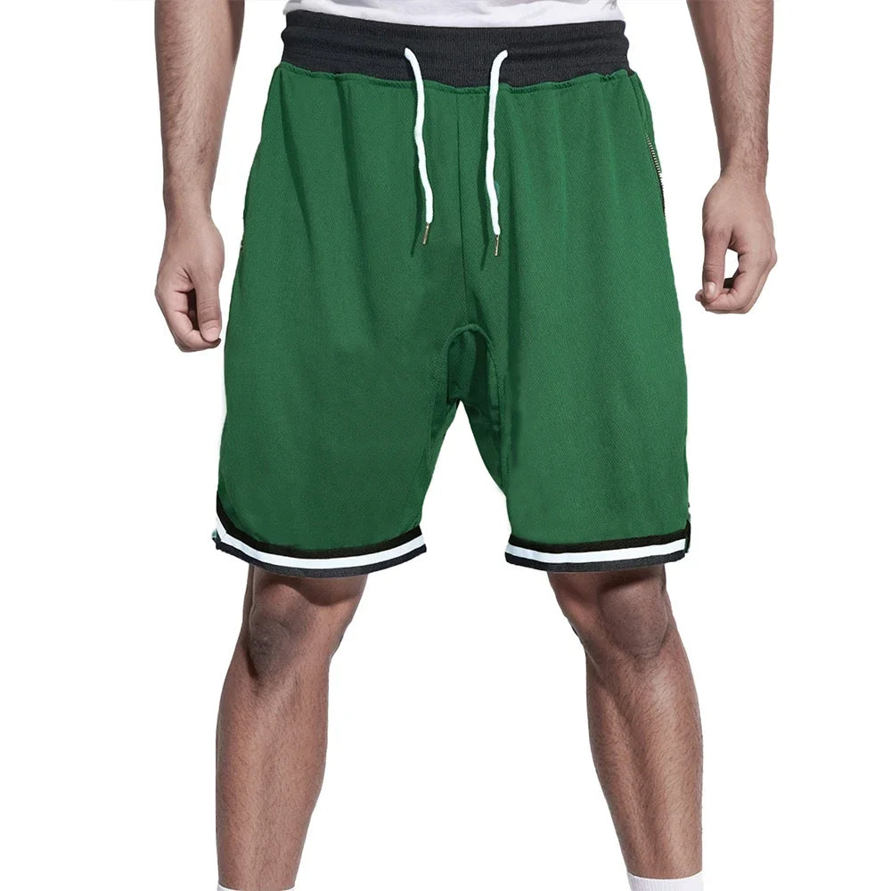Men's Summer Loose Fit American Style Basketball Shorts - Thin Mesh, Quick - Dry for Sports Running and Casual Wear