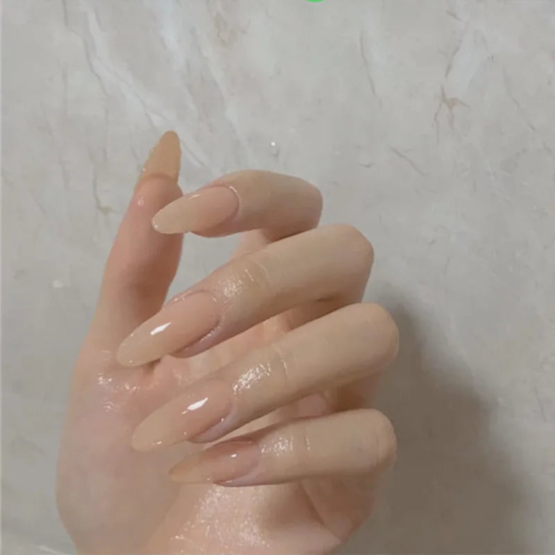 Nail Art Fake Nails Artificial Square Head Press on Acrylic Nail Tips Seamless Removable False Nails Ballerina Press on Nails