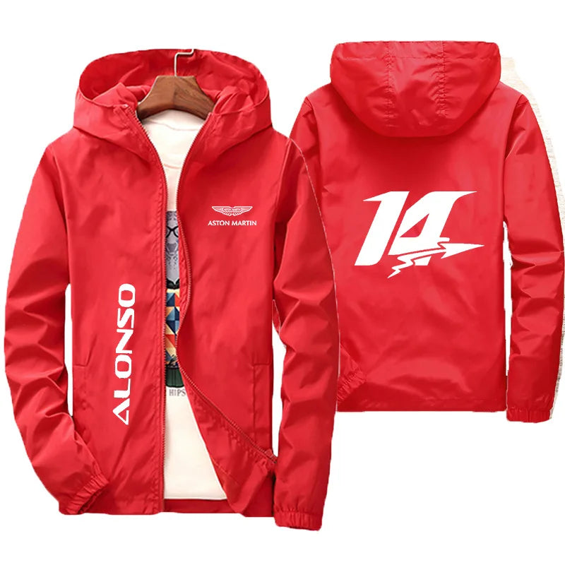 2026 new Aston Martin racing spring and autumn zipper jacket, unisex windproof jacket, casual fashion hooded jacket