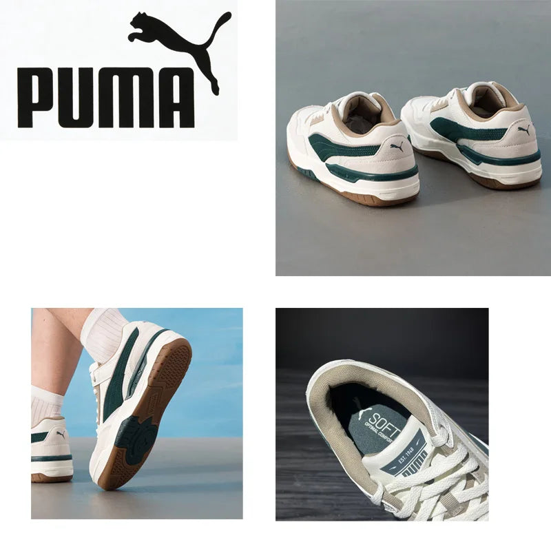 PUMA Unisex Retro Skate Sneakers 400214-09 Wide Flat Laces Gum Sole Casual Shoes
