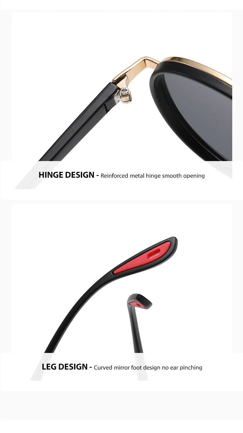 Round Retro Sunglasses Men UV400 Sunnies Women Brand Designer Sun Glasses Alloy Punk Outdoor Eyewear
